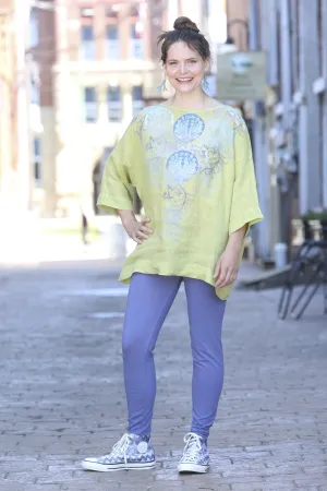 Oversized Square Linen Top  Limonel L594-P
