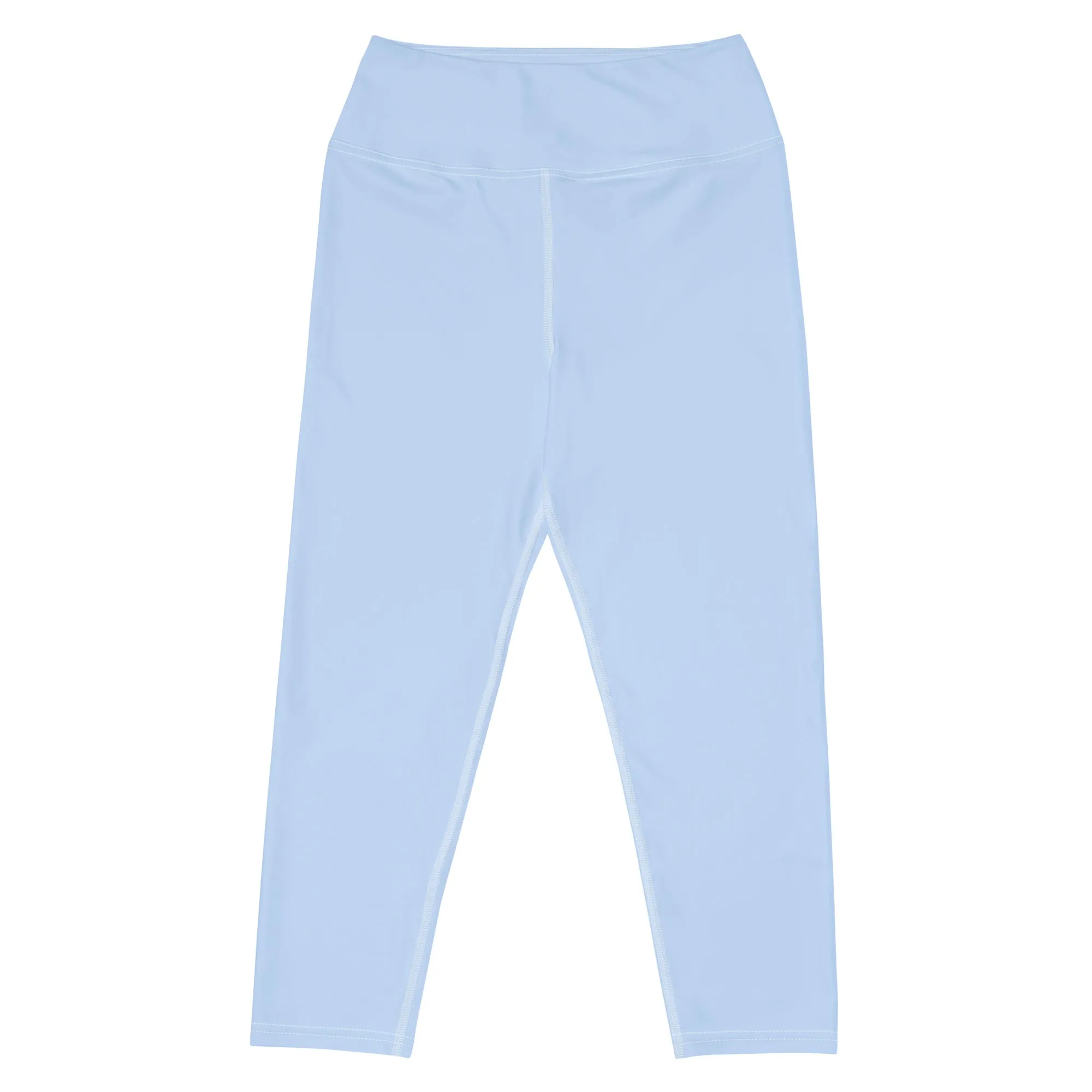 Pale Blue Capri Yoga Leggings
