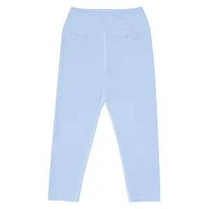 Pale Blue Capri Yoga Leggings