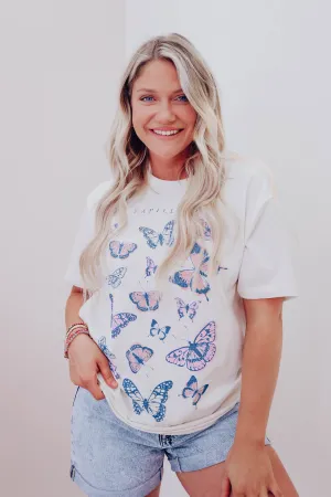 Papillon Butterfly Graphic Tee - Ivory