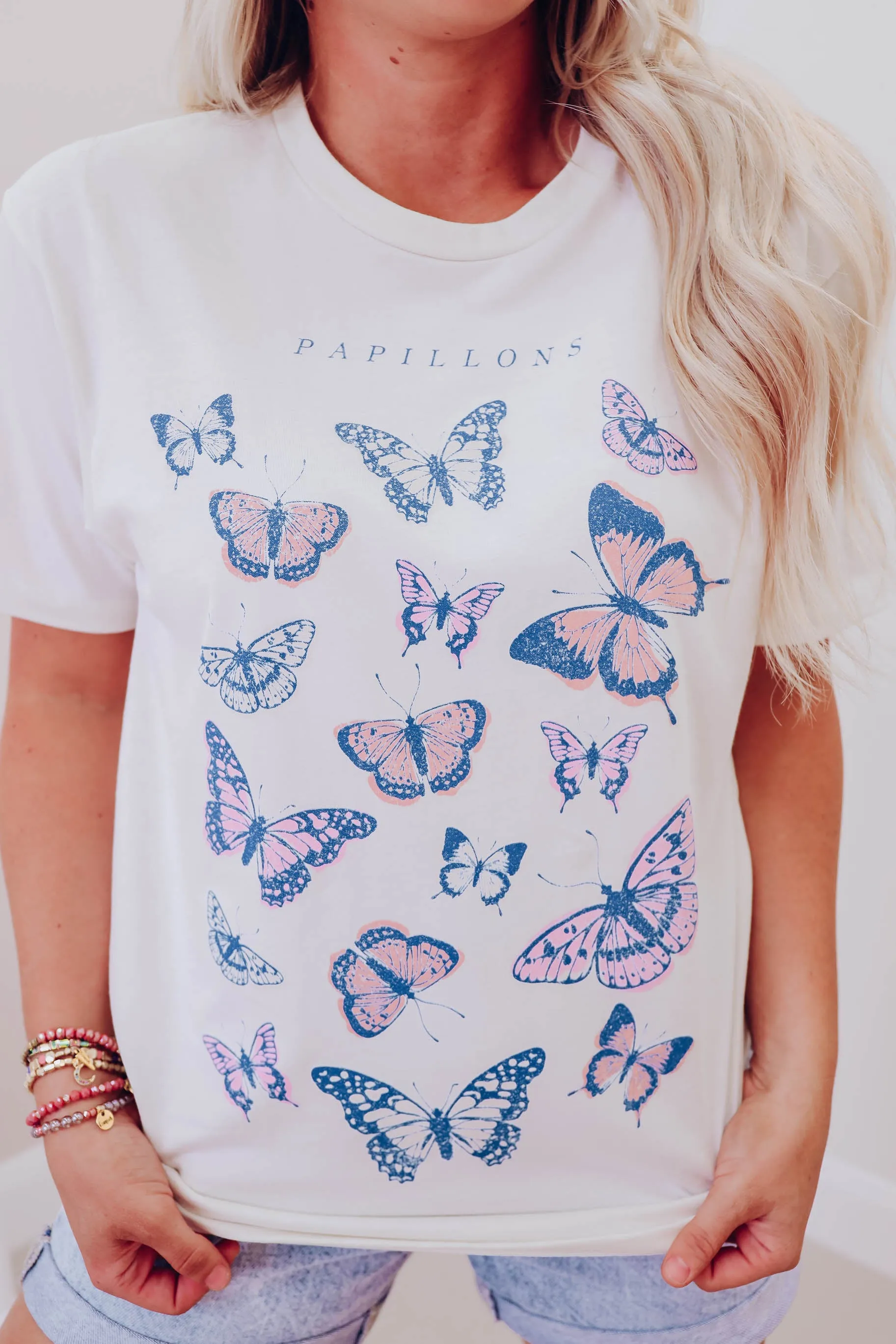 Papillon Butterfly Graphic Tee - Ivory