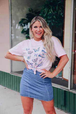 Papillon Butterfly Graphic Tee - Pink