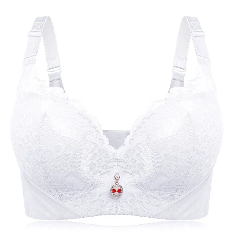 Plus Size Push Up Side Support Lace Bras - Mix Black