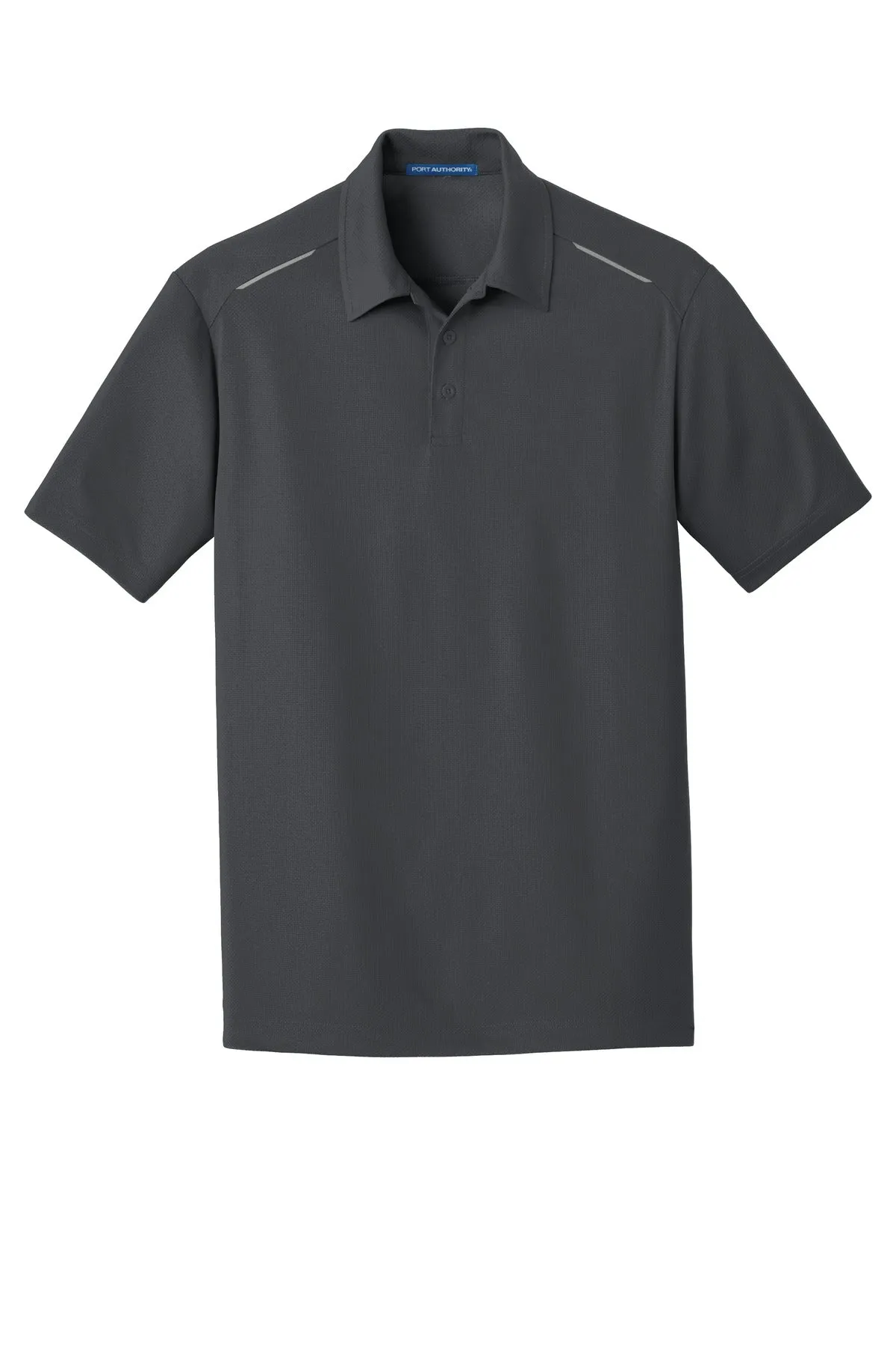 Port Authority Pinpoint Mesh Polo. K580 Battleship Grey