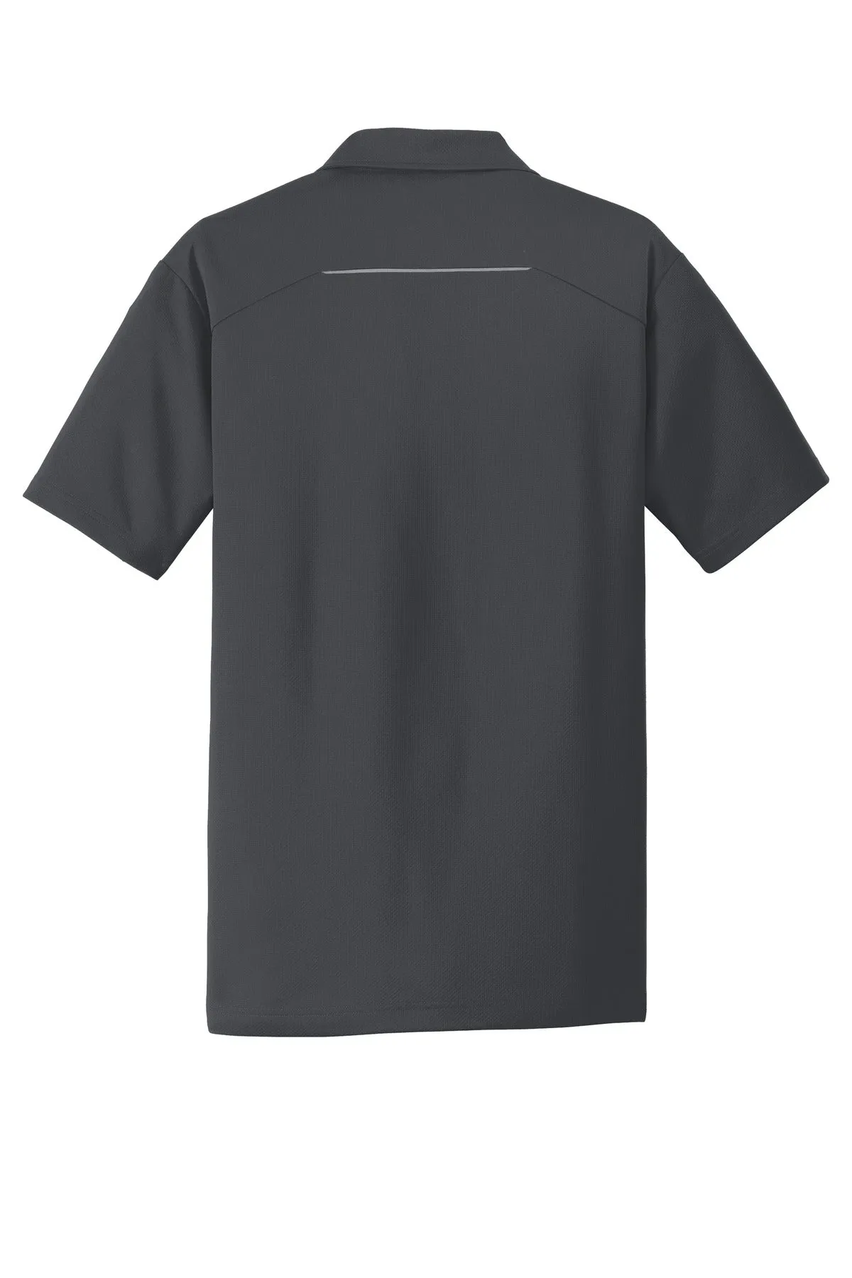 Port Authority Pinpoint Mesh Polo. K580 Battleship Grey