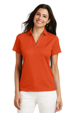 Port Authority Women's Performance Fine Jacquard Polo. L528 Autumn Orange