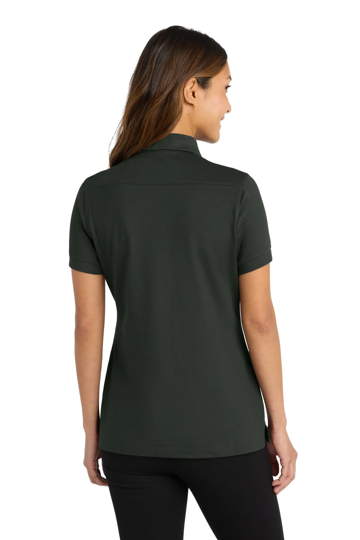 Port Authority Women's Stretch Pique Polo. L555 Grey Smoke