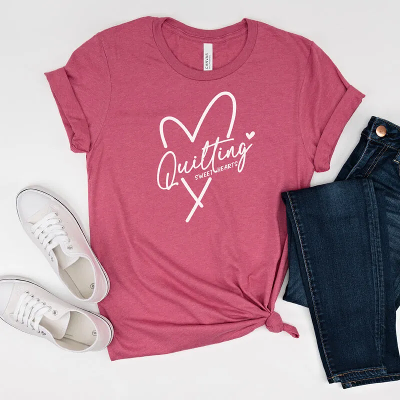 QUILTING SWEETHEARTS DARK T-SHIRTS