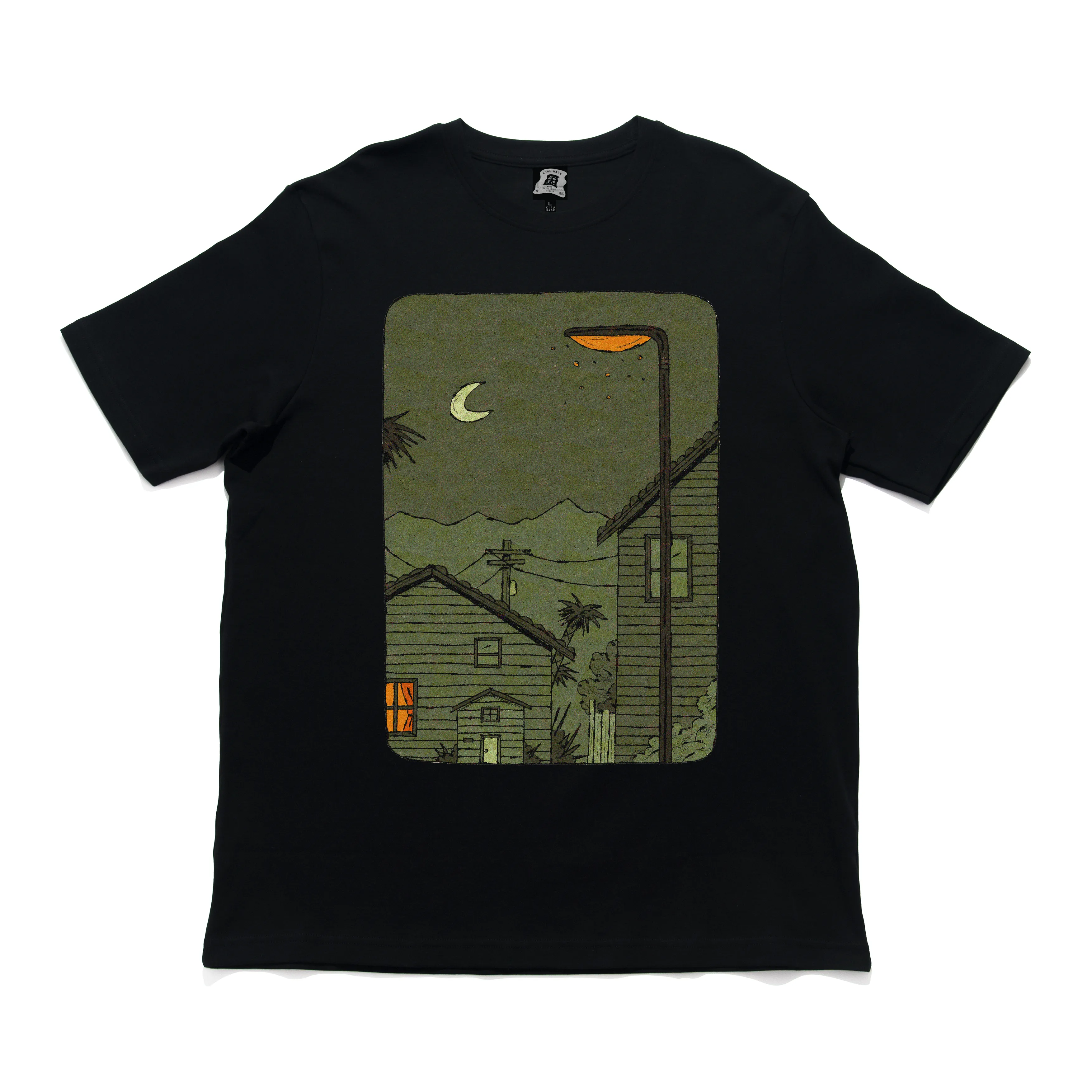 "A Night in SoCal" Cut and Sew Wide-body Tee White/Black