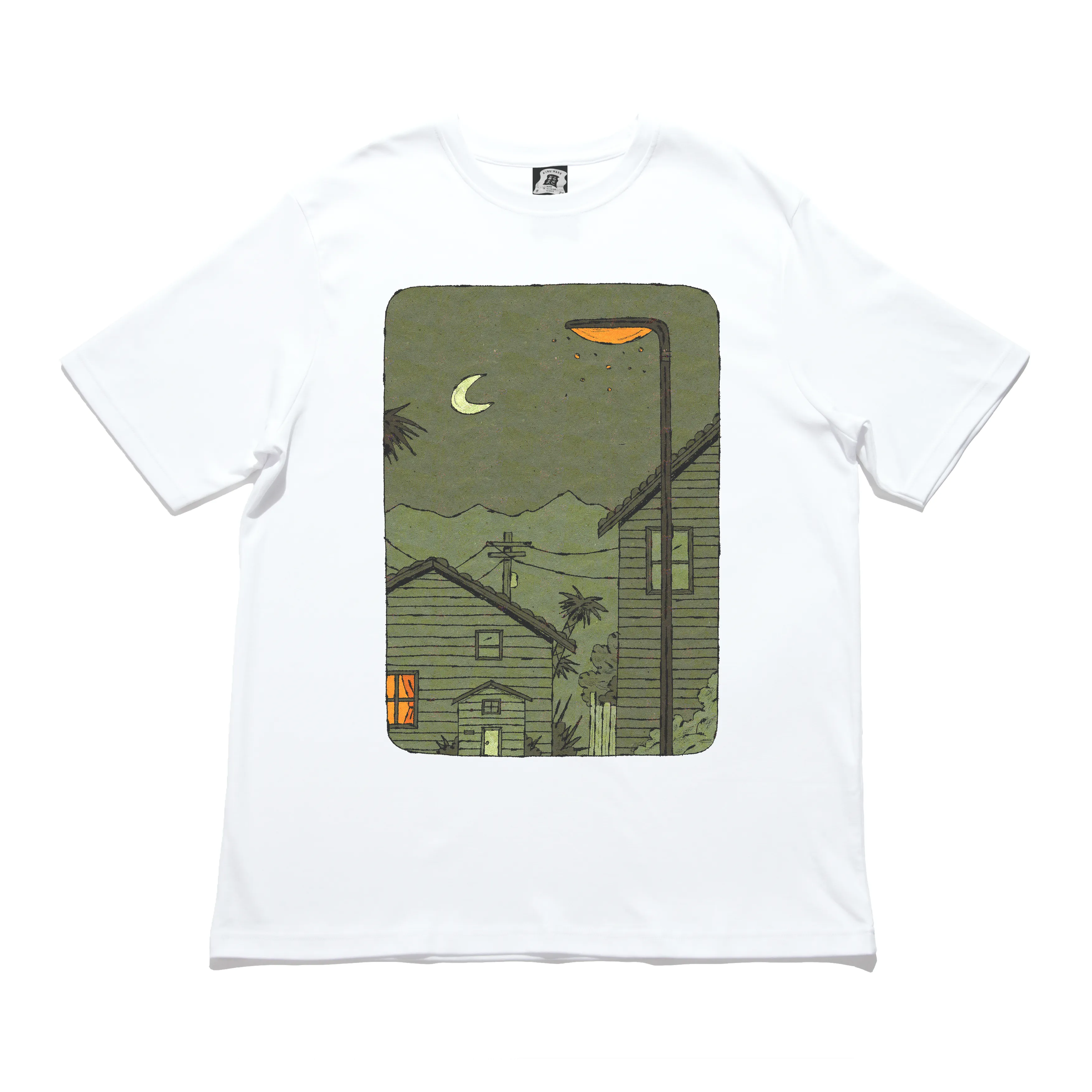 "A Night in SoCal" Cut and Sew Wide-body Tee White/Black