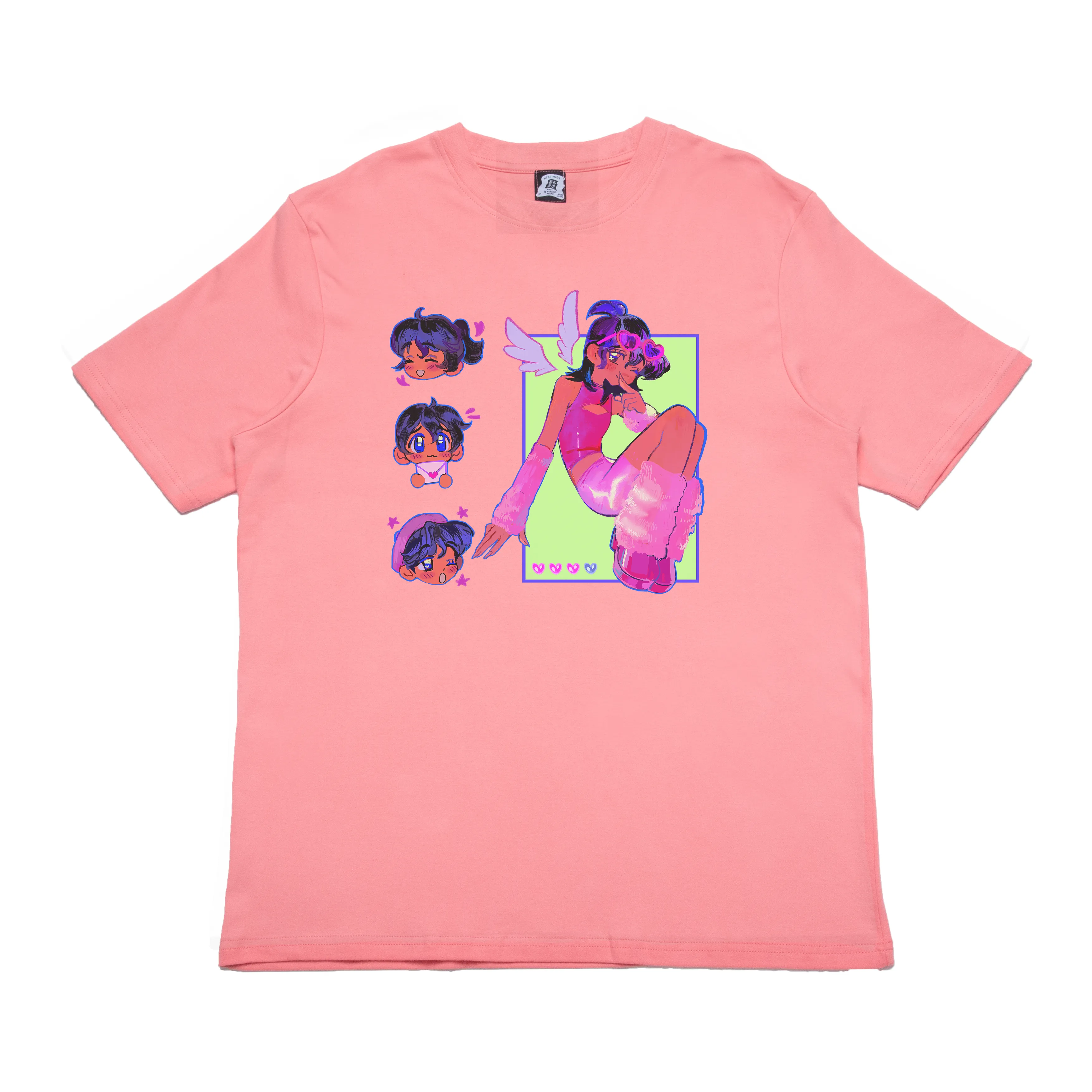 "Angelito" Cut and Sew Wide-body Tee White