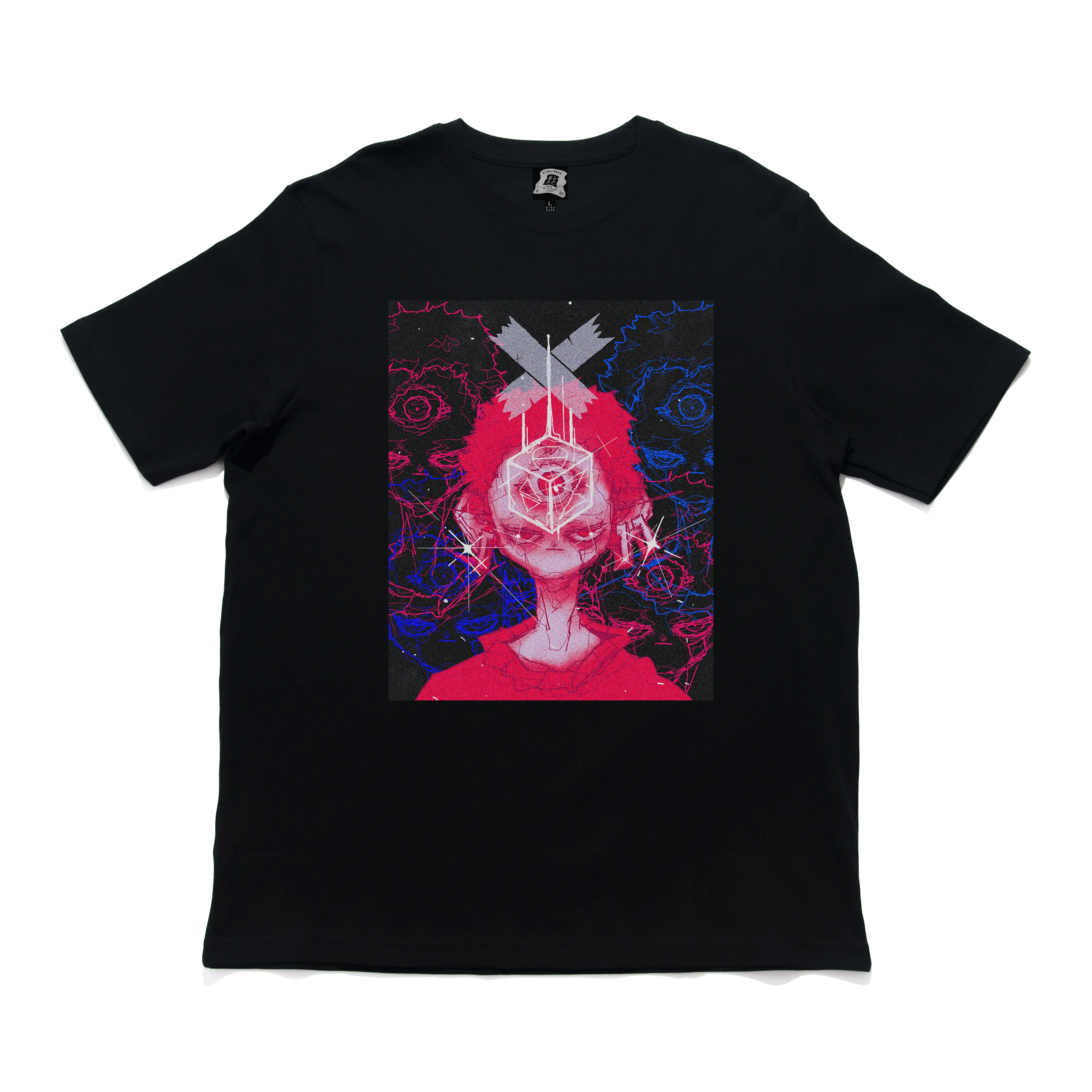 "AWAKEN" Cut and Sew Wide-body Tee White/Black