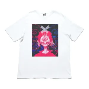 "AWAKEN" Cut and Sew Wide-body Tee White/Black