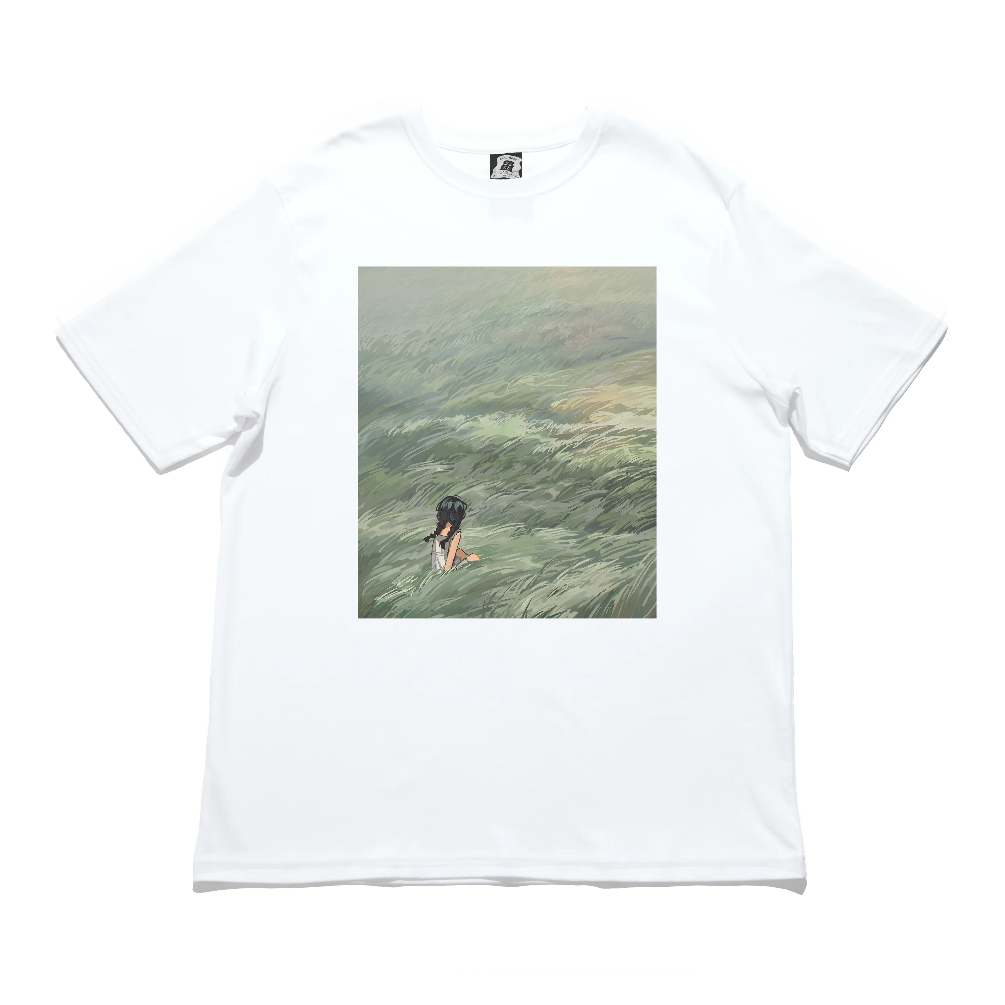 "Daydream" Cut and Sew Wide-body Tee White