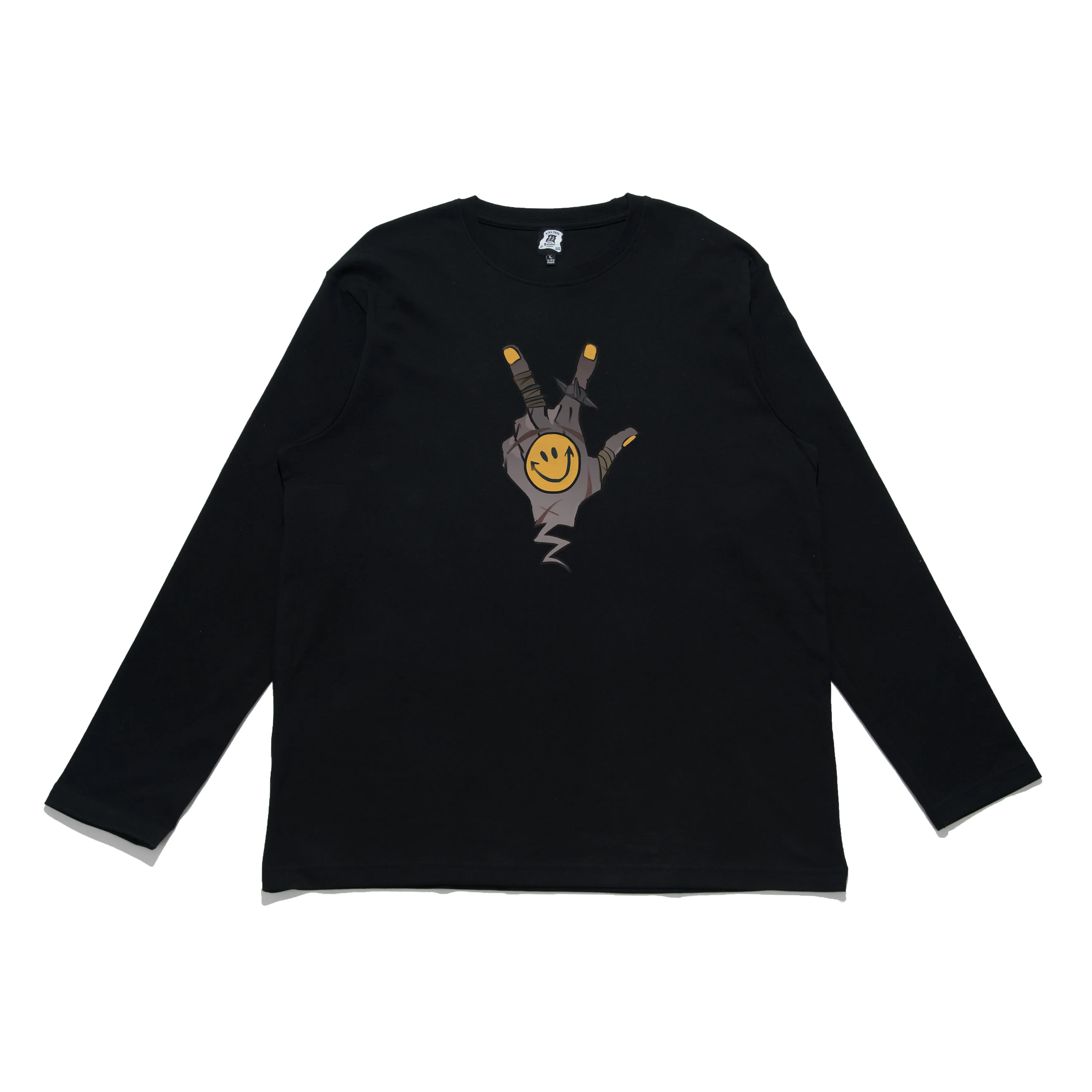 "Eddy Boy" Cut and Sew Wide-body Long Sleeved Tee White/Black/Beige