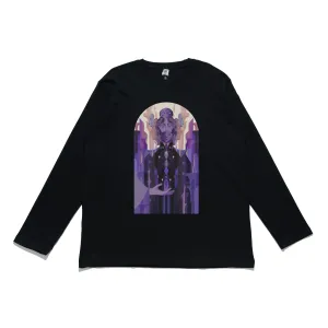 "Hierophant" Cut and Sew Wide-body Long Sleeved Tee Beige