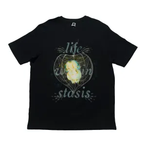 "Life In Stasis" Cut and Sew Wide-body Tee Black