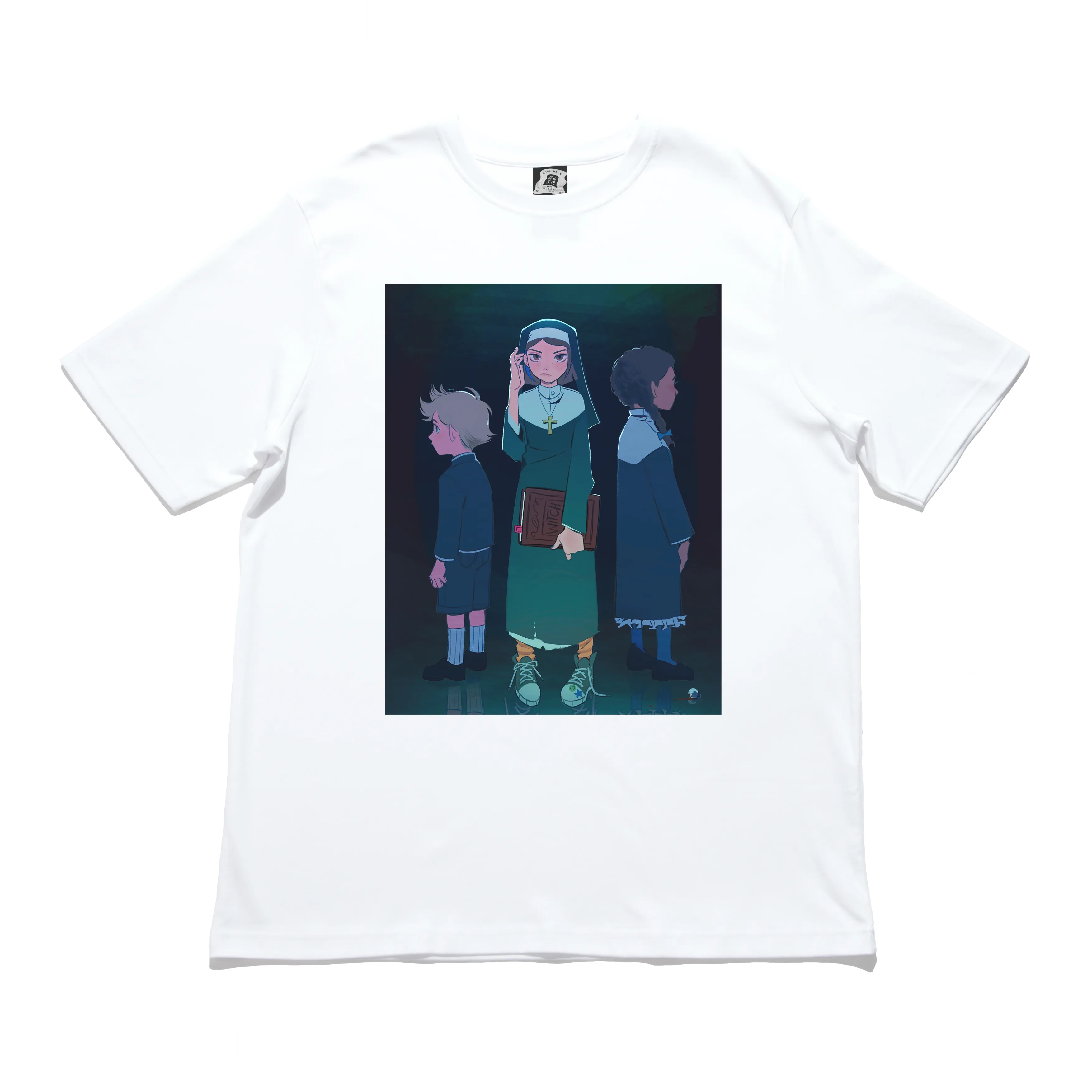 "Monastery" Cut and Sew Wide-body Tee White