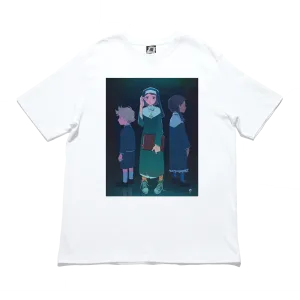 "Monastery" Cut and Sew Wide-body Tee White
