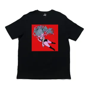 "Namida" Cut and Sew Wide-body Tee White/Black