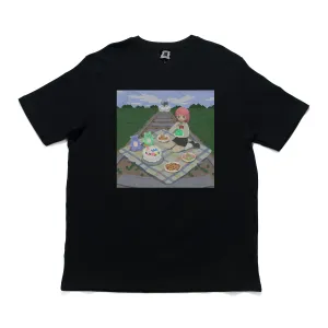 "Picnic" Cut and Sew Wide-body Tee White/Black