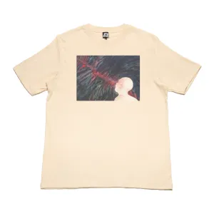 "" Cut and Sew Wide-body Tee Beige