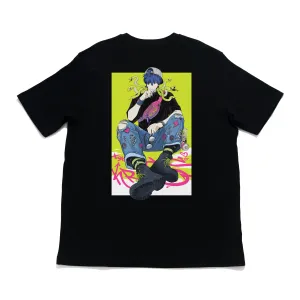 "Snakeboy"  Cut and Sew Wide-body Tee Black
