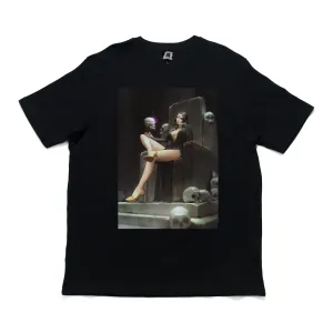 "Sophia Xiphilinos1111" Cut and Sew Wide-body Tee black