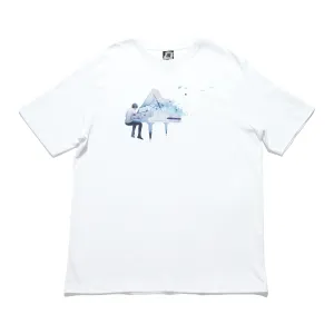 "Spring Ost" Cut and Sew Wide-body Tee White/Black