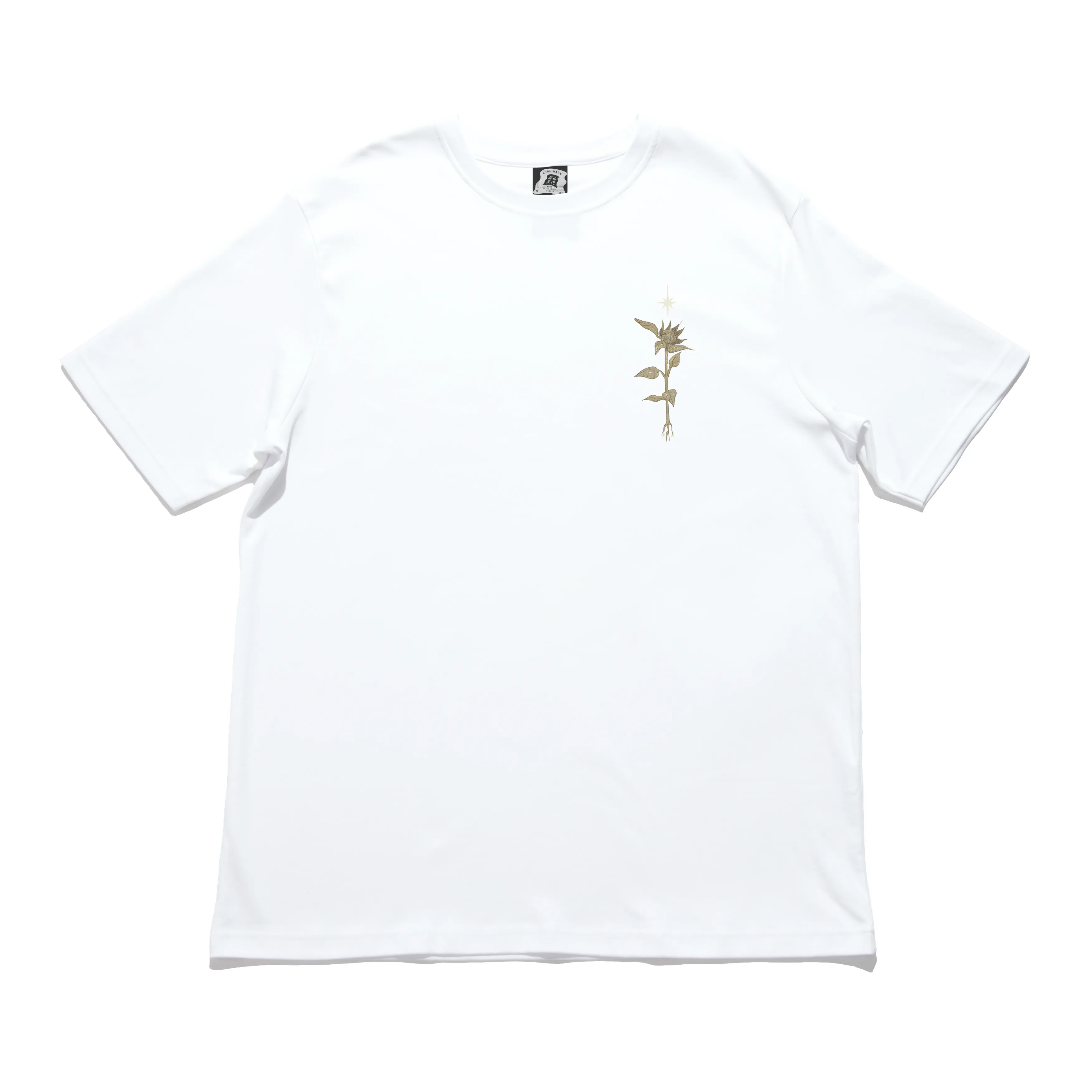 "Sunflower Magician" Cut and Sew Wide-body Tee White/Black