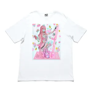 "Tablet" Cut and Sew Wide-body Tee White