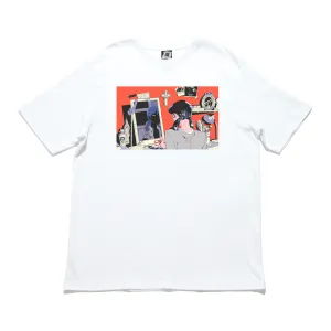 "Trim" Cut and Sew Wide-body Tee White/Black