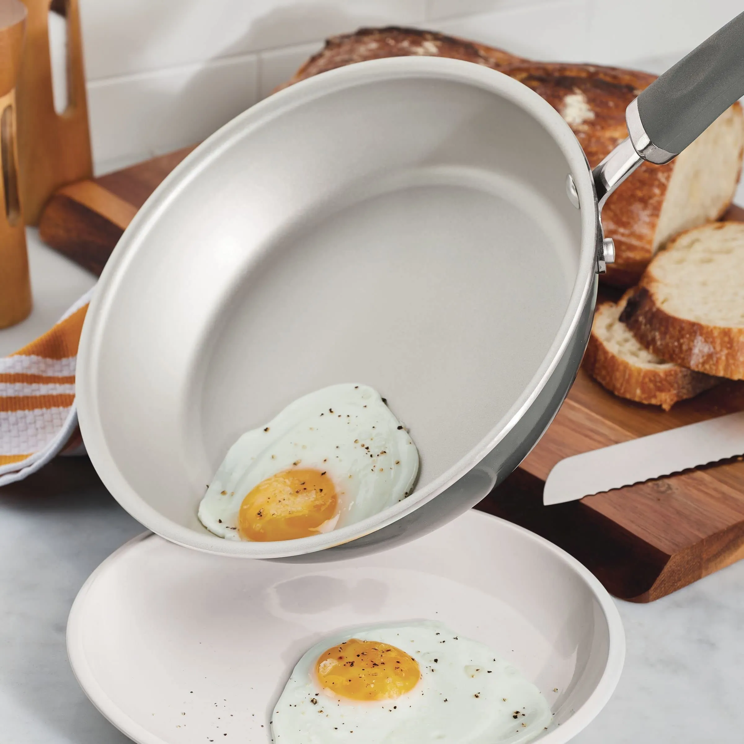 Rachael Ray Create Delicious Nonstick Cookware Induction Pots and Pans Set, 13 Piece - Gray Shimmer