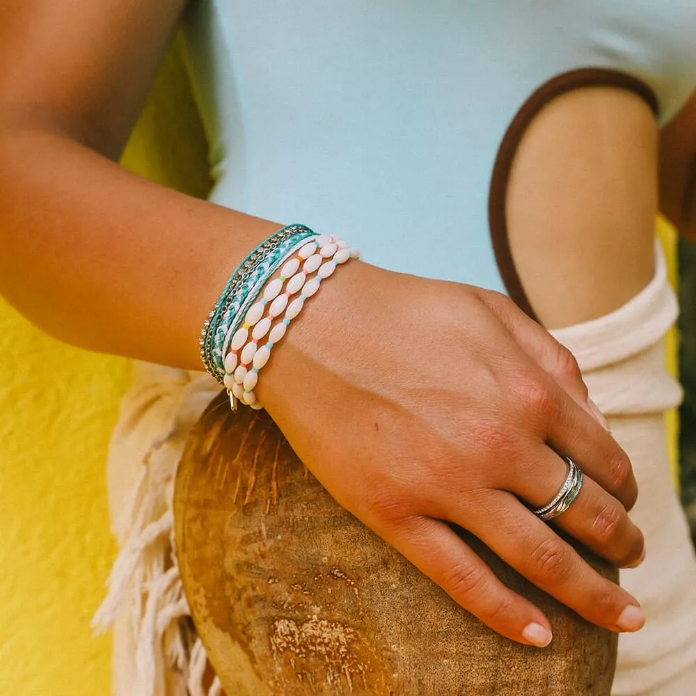 Rainbow Reef Pearl Bracelet Set