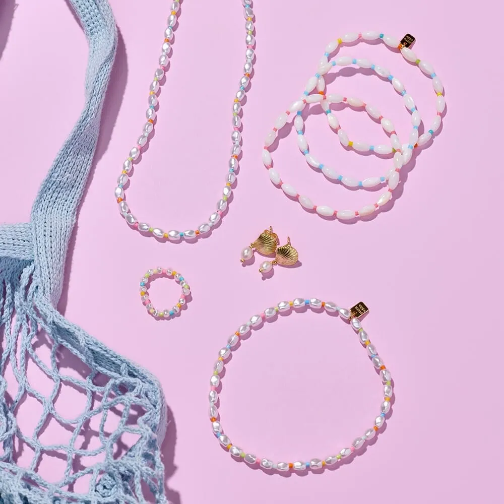 Rainbow Reef Pearl Bracelet Set