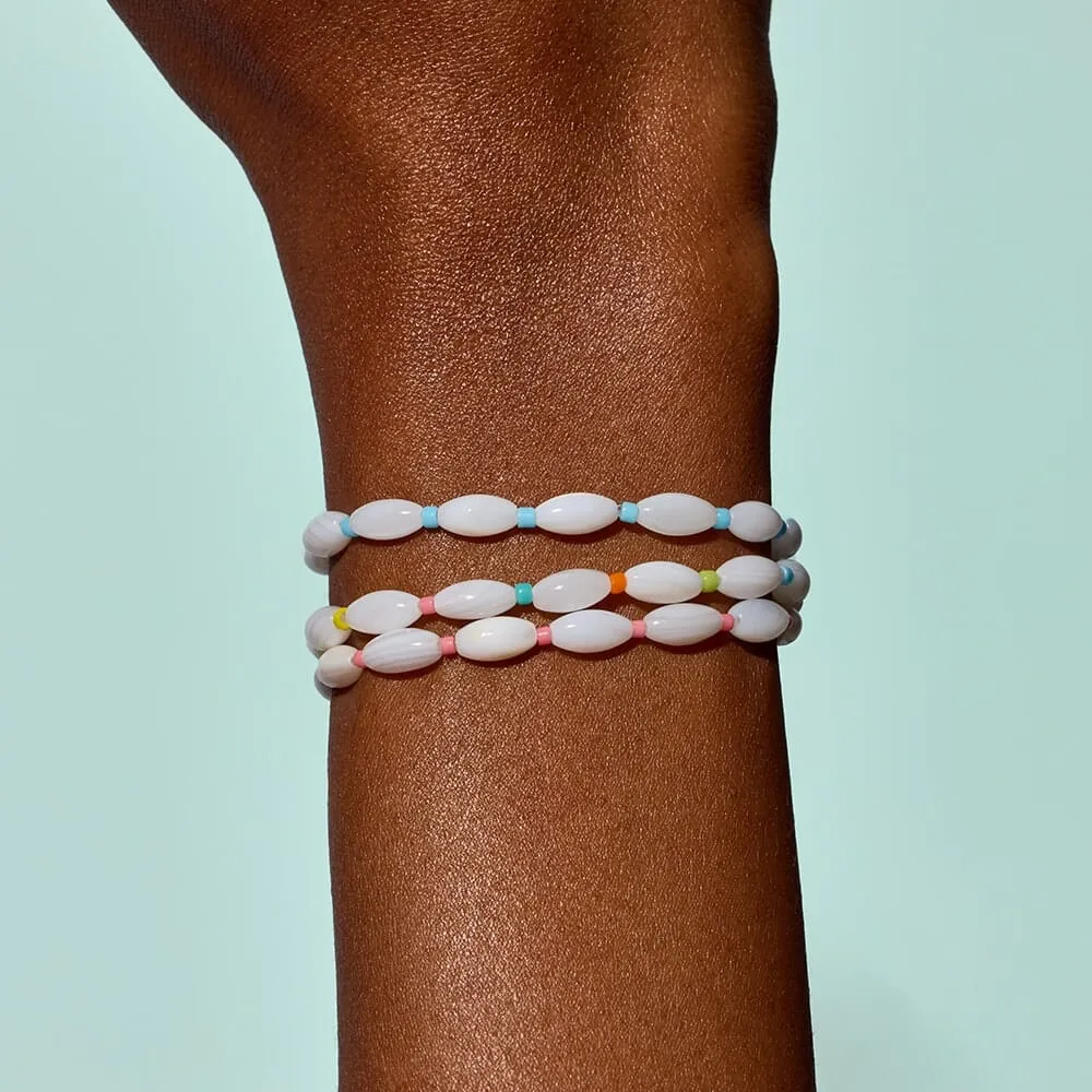 Rainbow Reef Pearl Bracelet Set