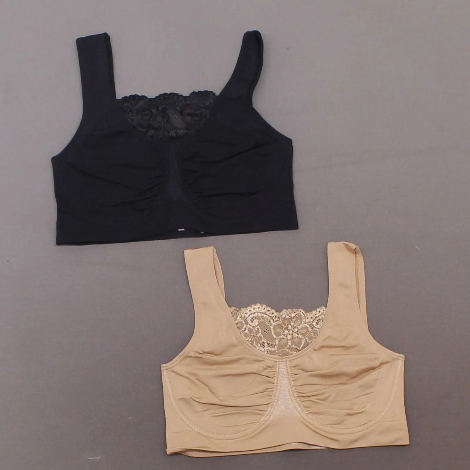 Rhonda Shear 2 Pack Seamless Underwire Bras With Lace Inset