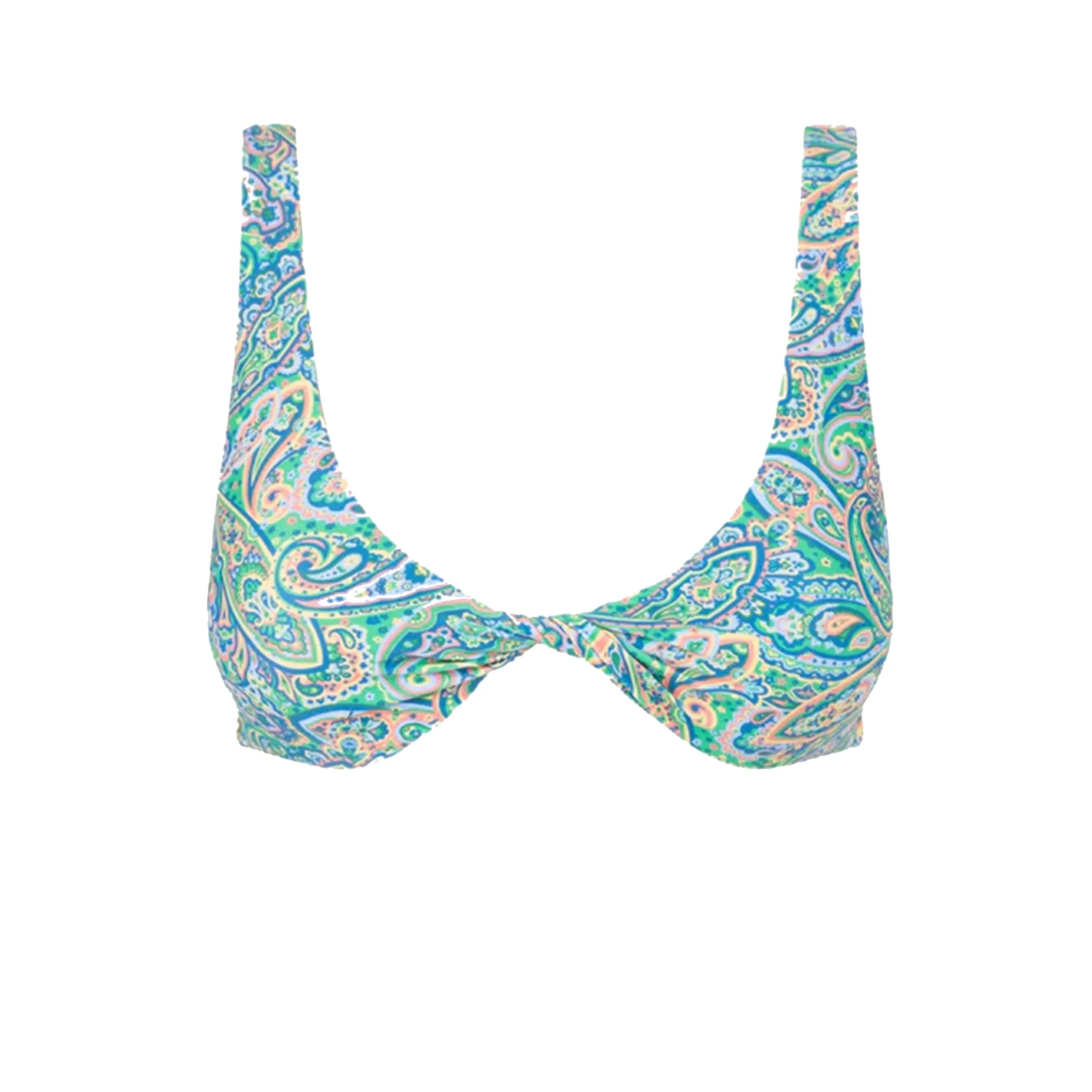 RHYTHM CABO PAISLEY TWIST FRONT TOP GREEN
