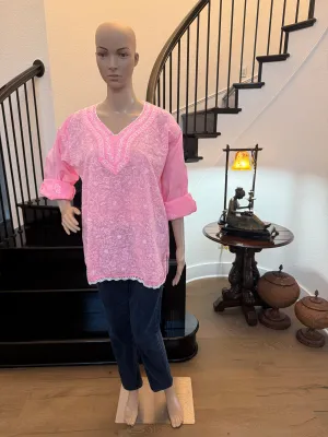 Rooh – Blush Pink Chikankari Kurta | A Whisper of Elegance 🌸