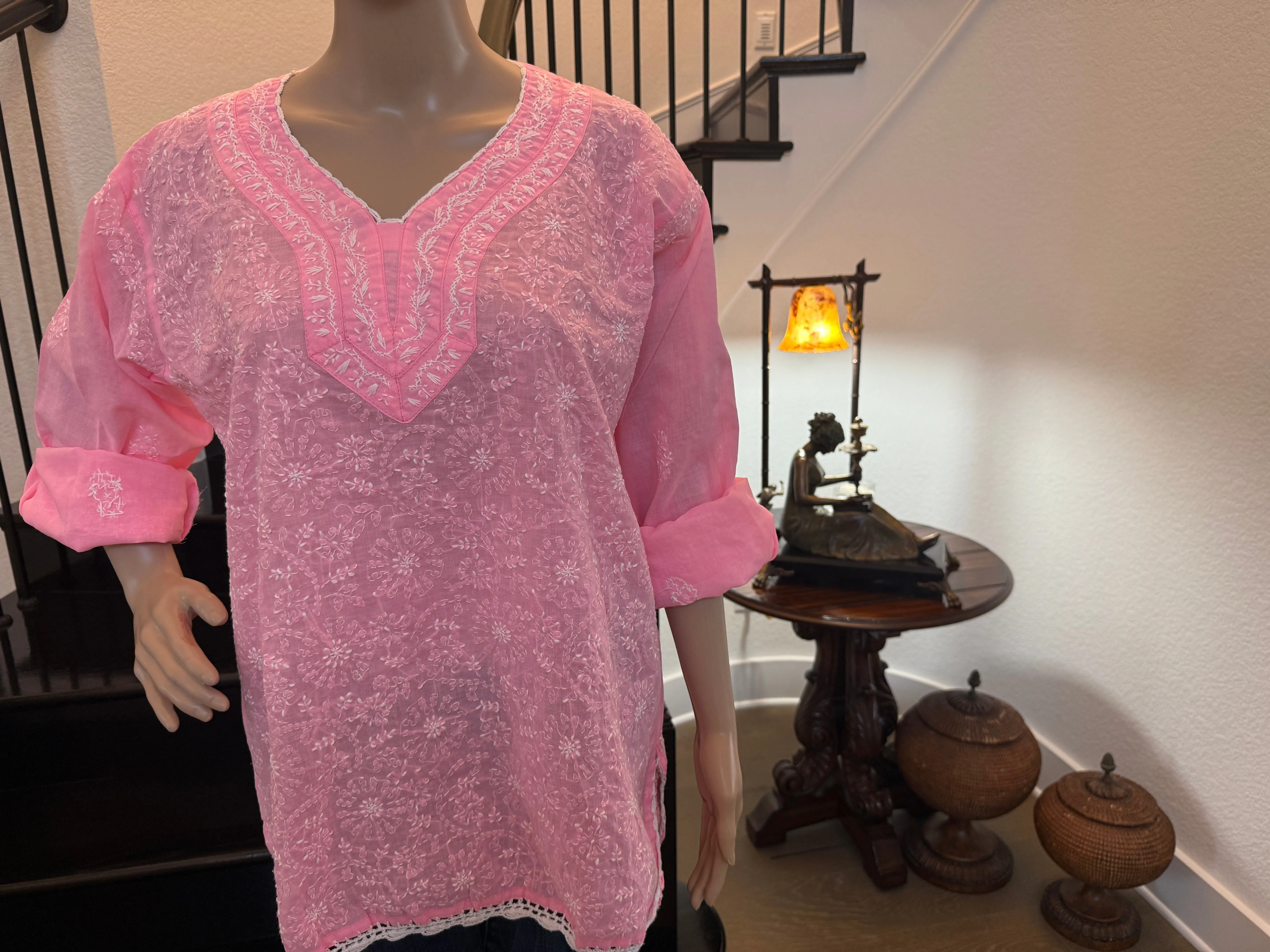 Rooh – Blush Pink Chikankari Kurta | A Whisper of Elegance 🌸