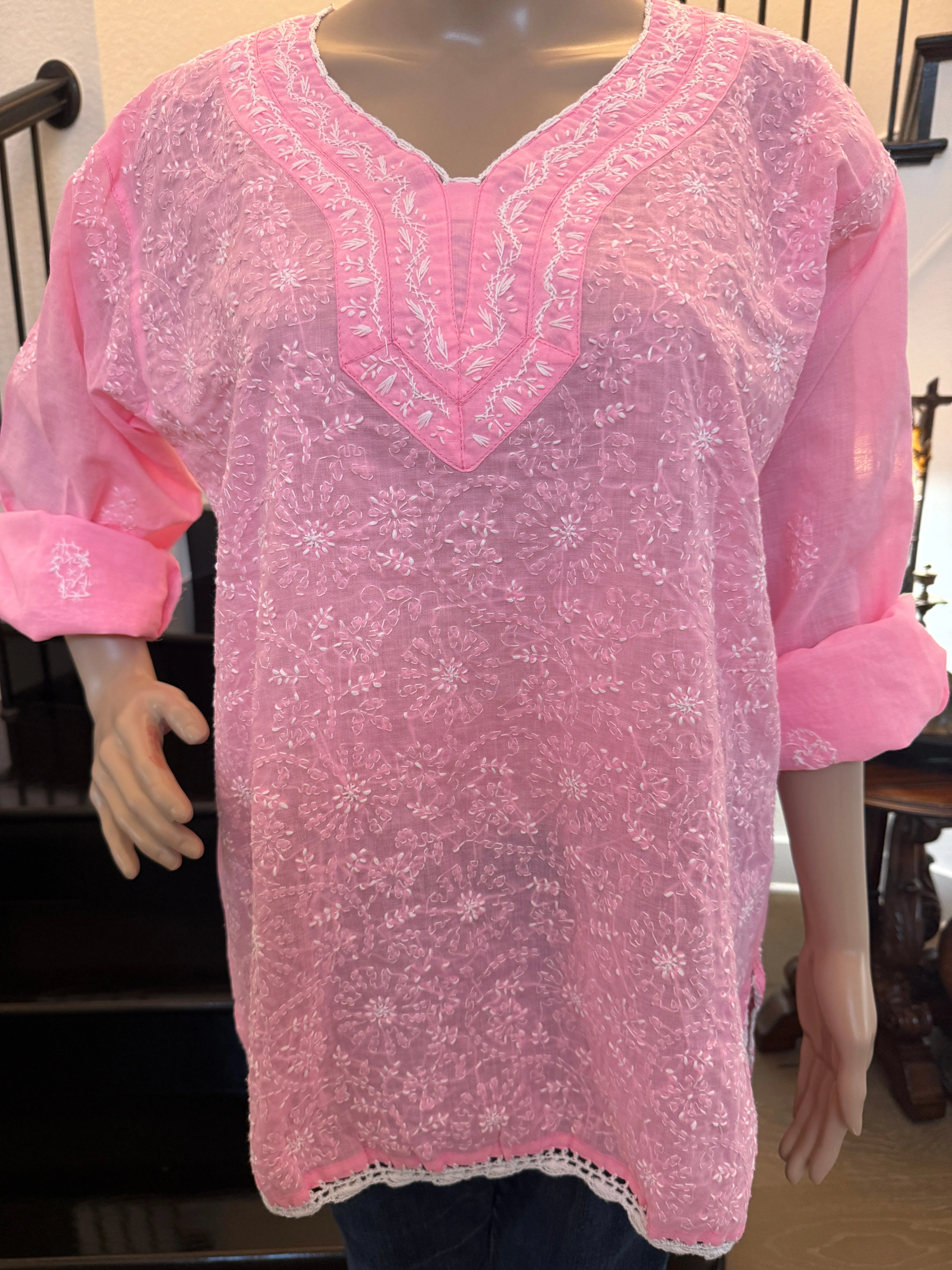 Rooh – Blush Pink Chikankari Kurta | A Whisper of Elegance 🌸