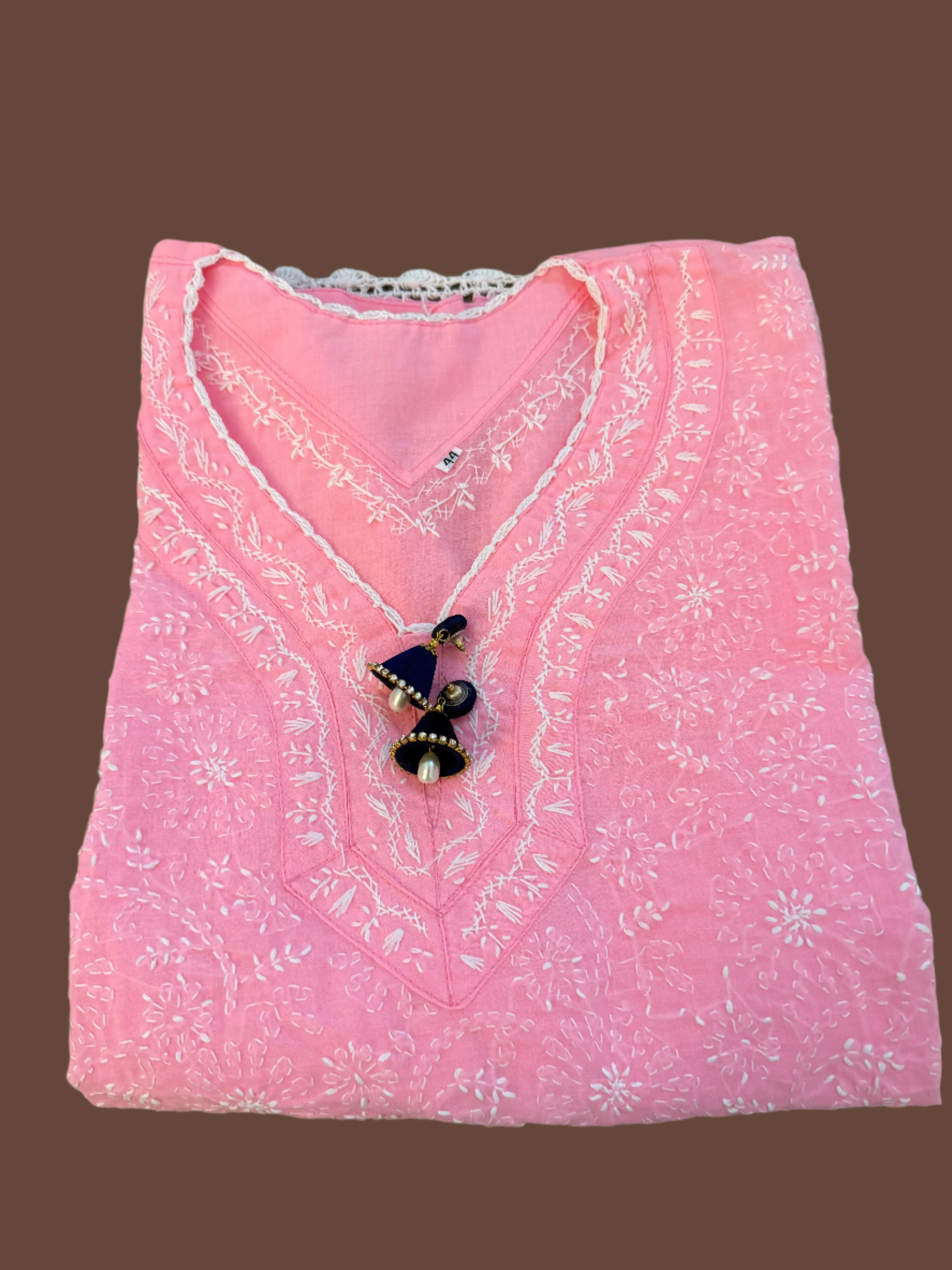 Rooh – Blush Pink Chikankari Kurta | A Whisper of Elegance 🌸