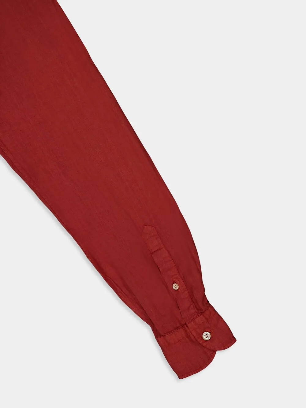 Rustic Red Linen Shirt
