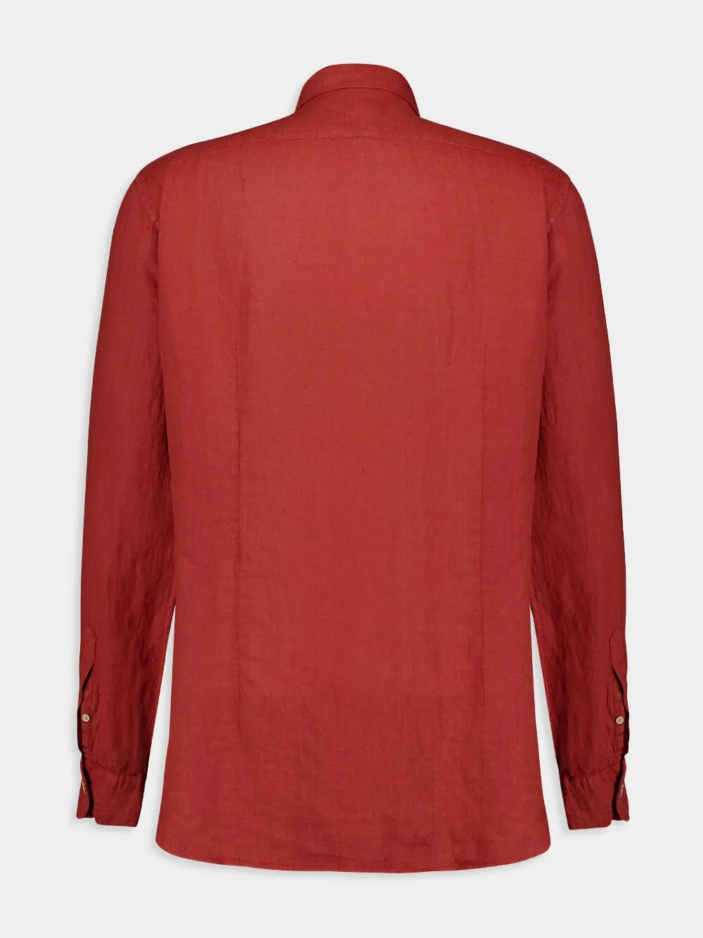Rustic Red Linen Shirt