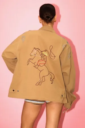 SADDLE UP BARN JACKET - TAN