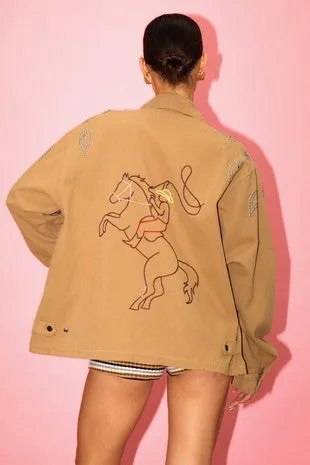 SADDLE UP BARN JACKET - TAN