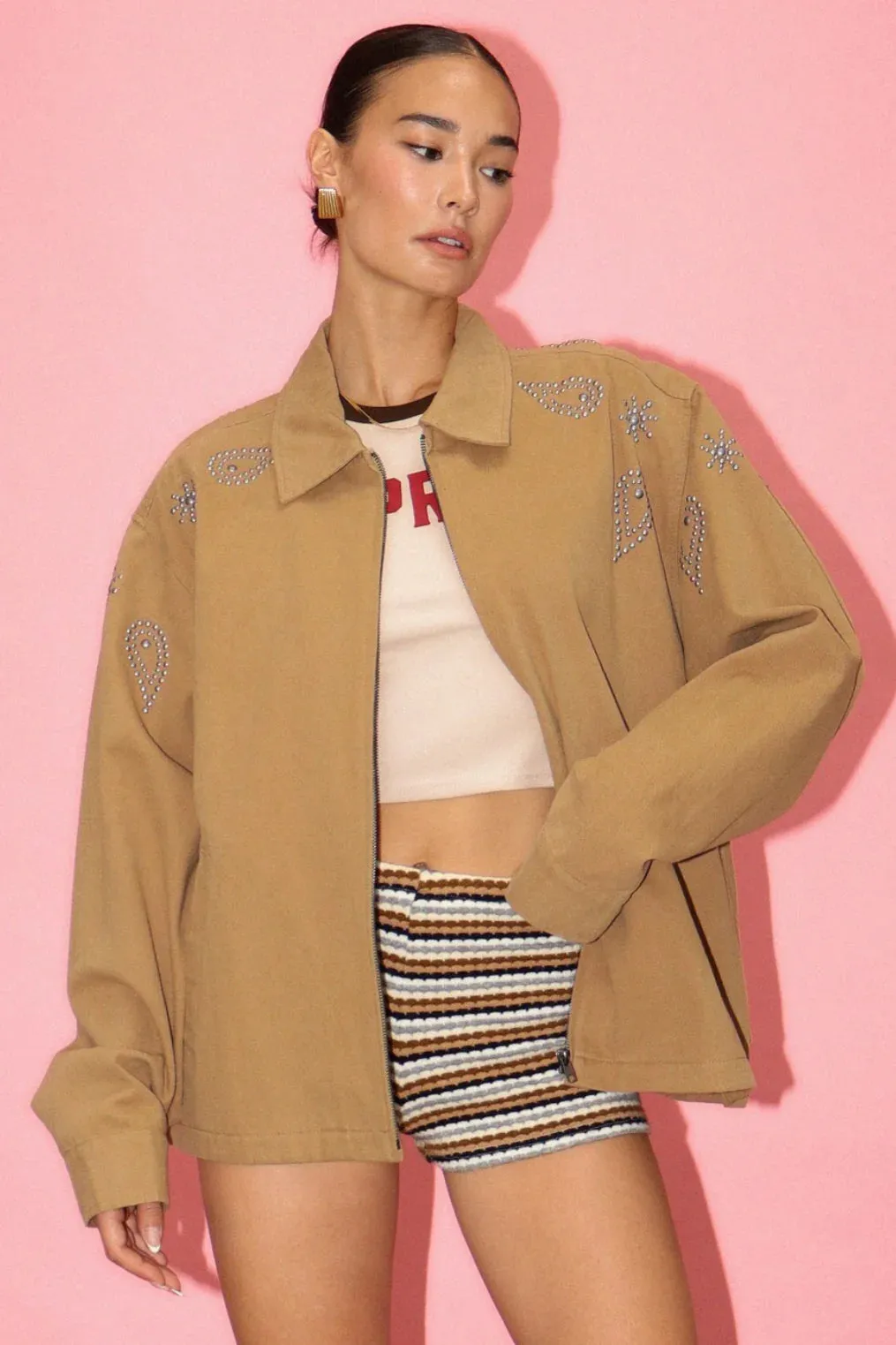 SADDLE UP BARN JACKET - TAN