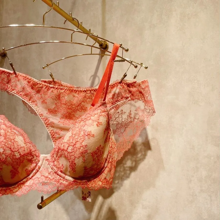 SALE Poppy Orange Underwire Bra