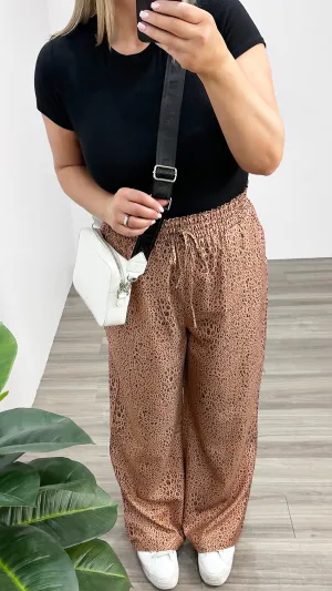 Sass Davie Pants Sandy Tan Animal