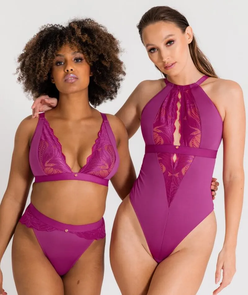 Scantilly Indulgence Wire-free Bralette - Orchid/Latte